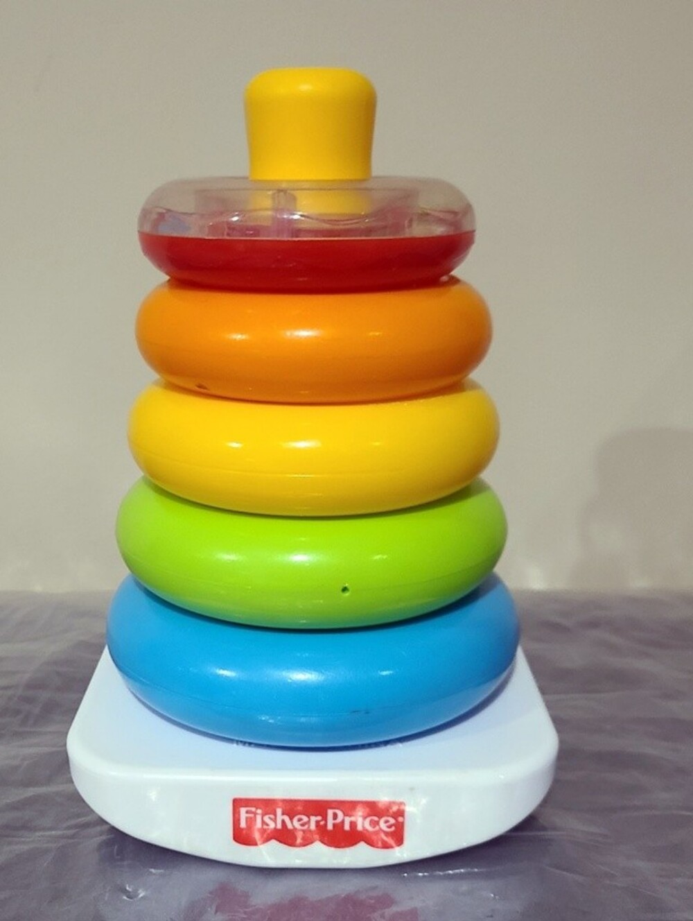 Fisher-Price - (6M+) Multi-Color Rainbow Rings Baby Infant Stacking Toy